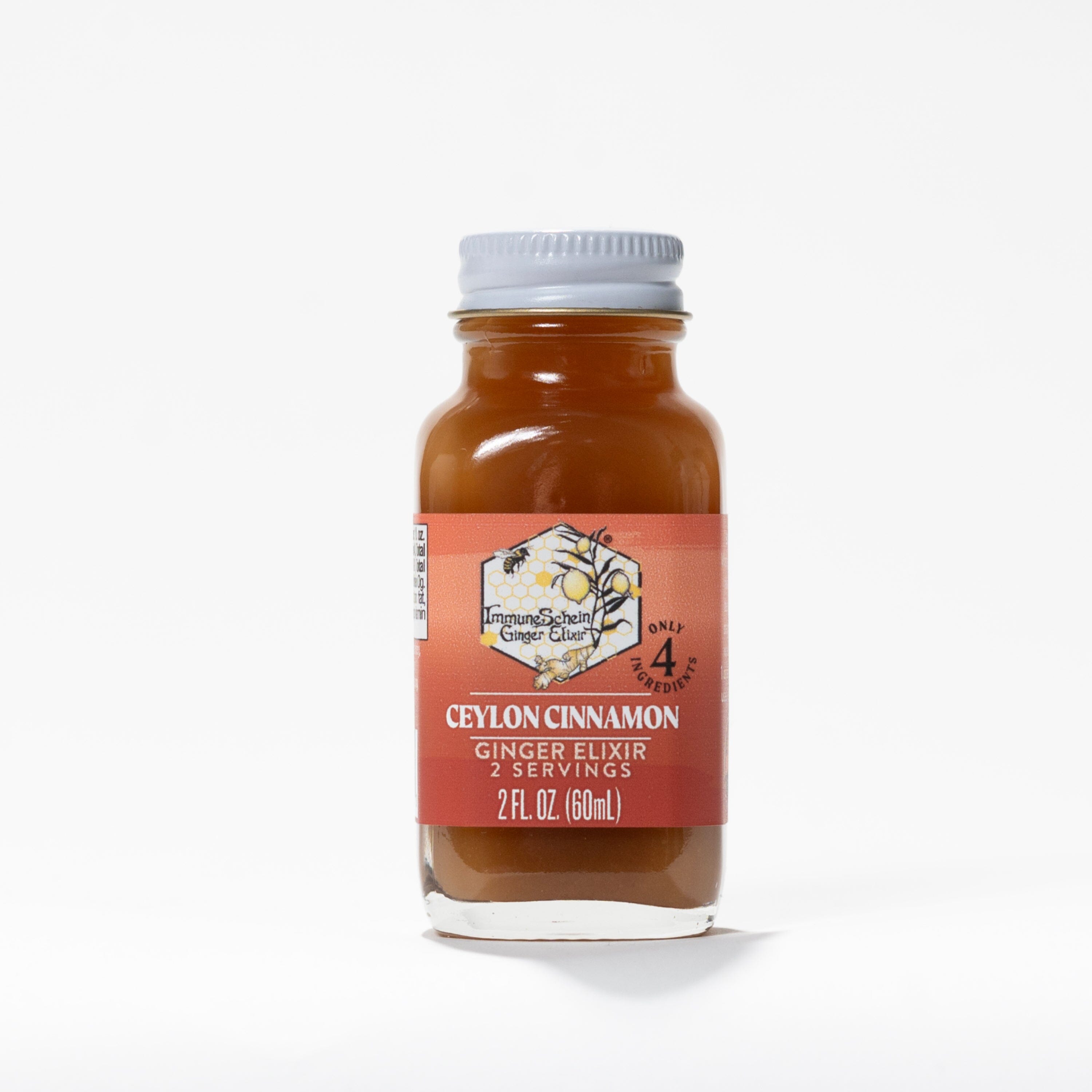 Ceylon Cinnamon Ginger Elixir *2021 Good Food Awards Winner* Ginger Elixir ImmuneSchein Ginger Elixirs 2.0 oz. 