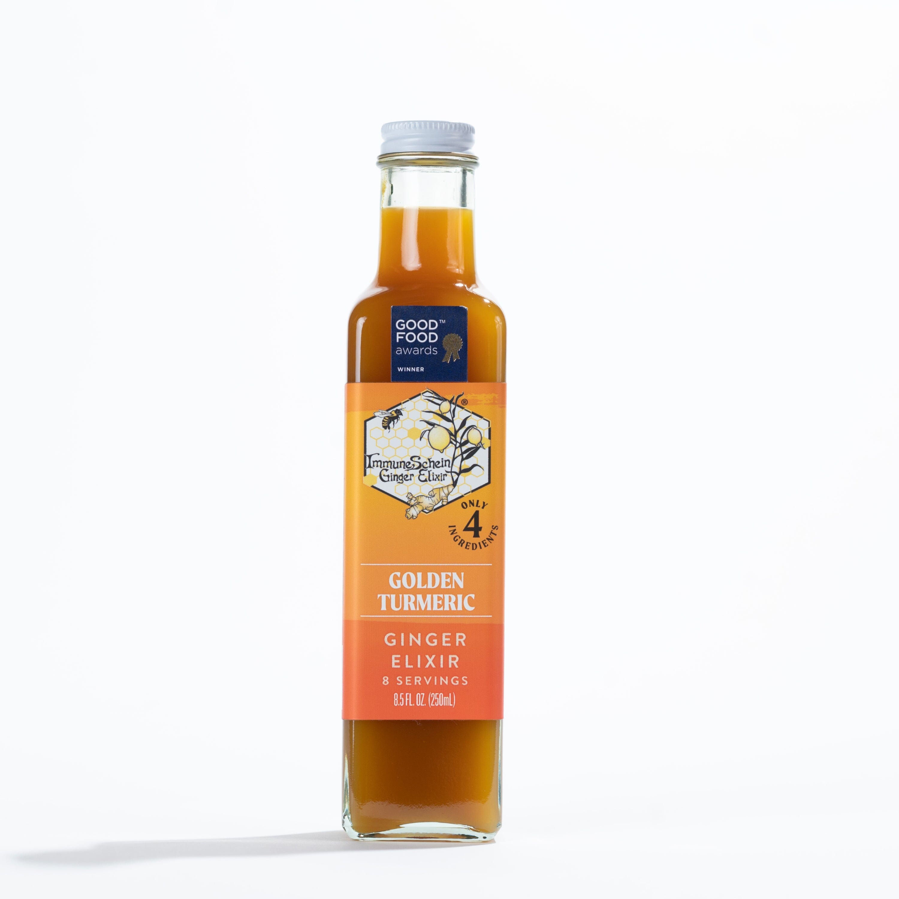 Golden Turmeric Ginger Elixir - *2019 Good Food Awards Winner* Ginger Elixir ImmuneSchein Ginger Elixirs 8.5 oz. 