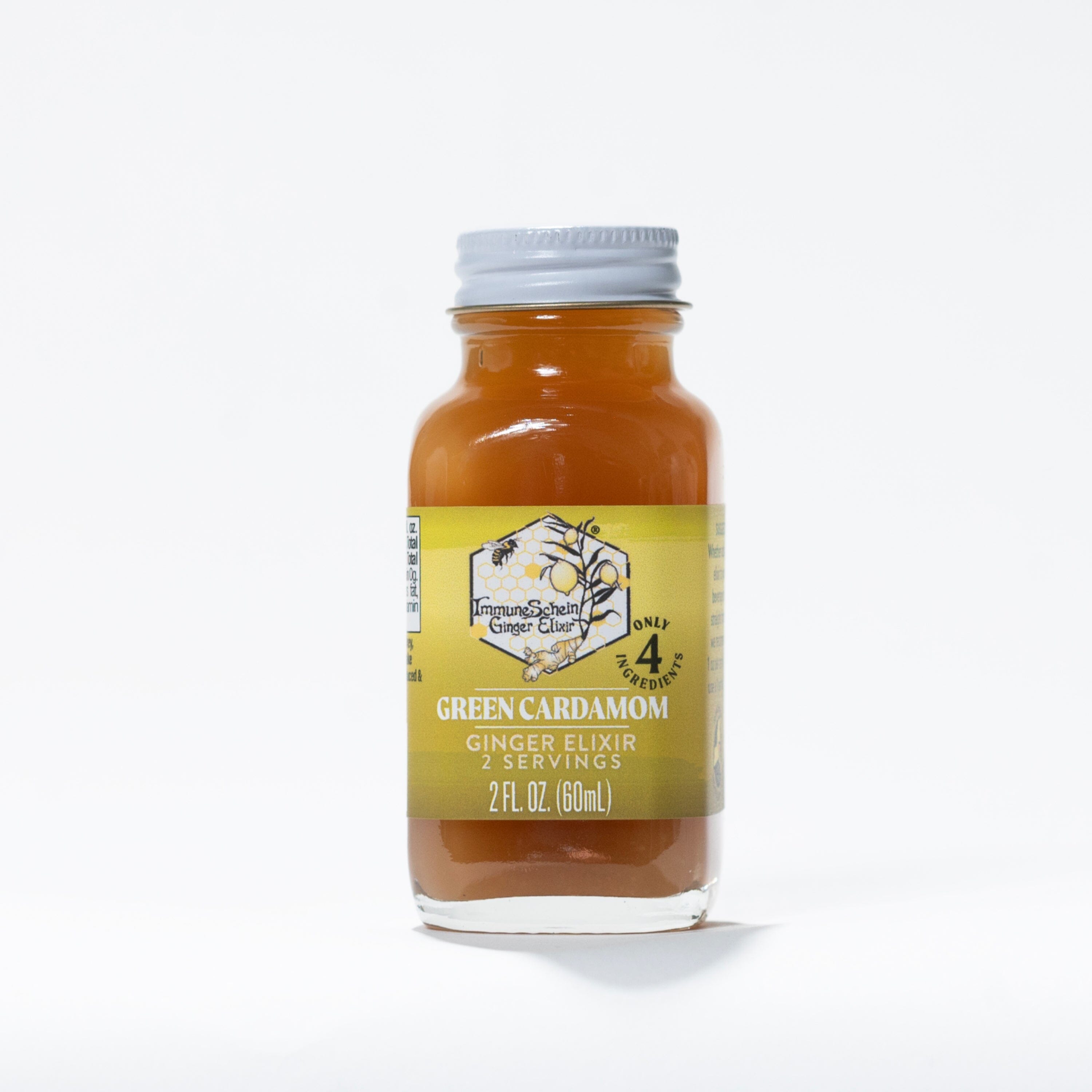 Green Cardamom Ginger Elixir Ginger Elixir ImmuneSchein Ginger Elixirs 2.0 oz. 