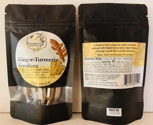 ImmuneSchein's Ginger Turmeric Scrolleez *2020 Good Food Awards Winner* - ImmuneSchein Scrolleez  