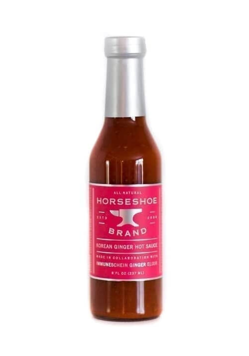 Korean Ginger Hot Sauce - Collaboration with Horseshoe Brand Hot Sauce ImmuneSchein Ginger Elixirs 
