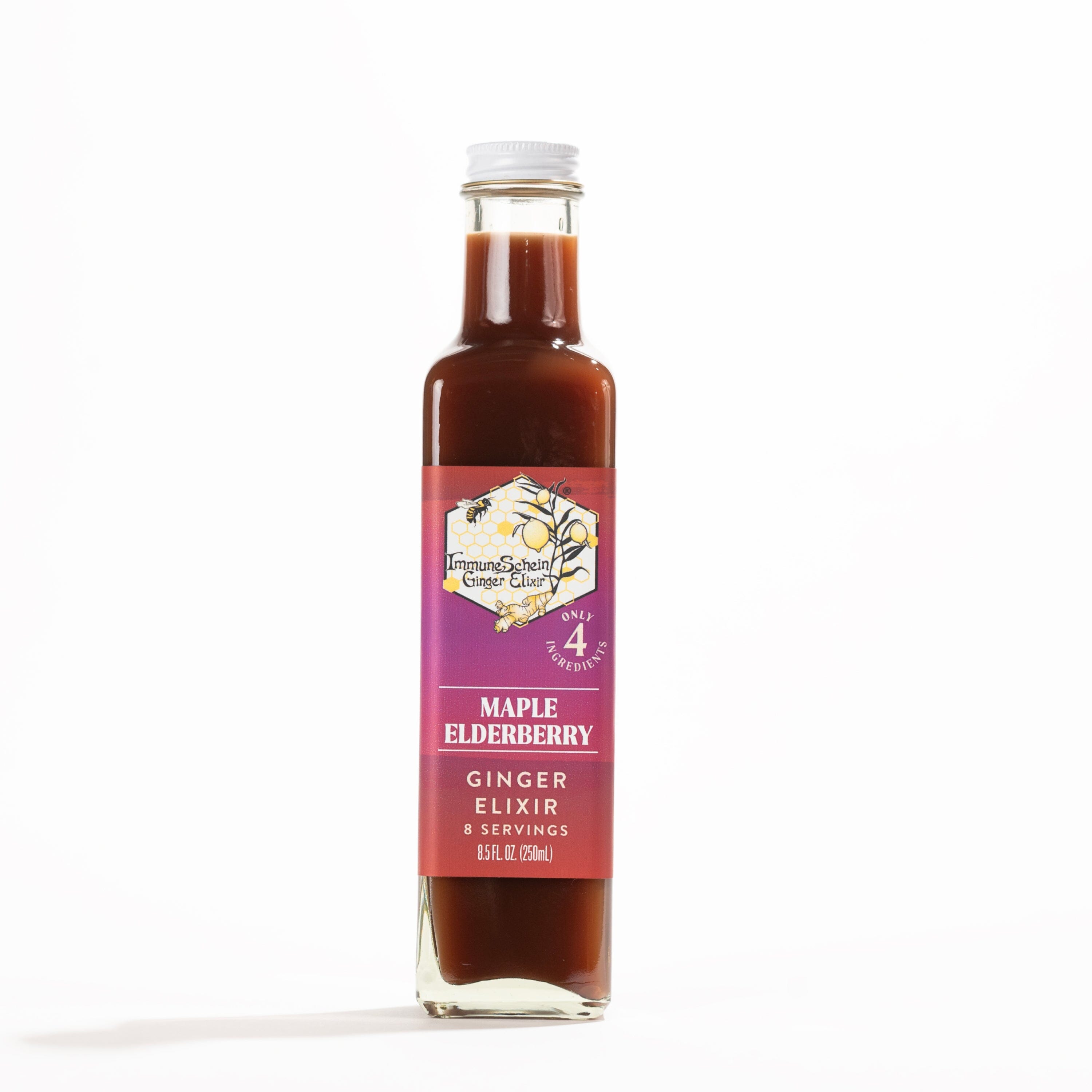 Maple Elderberry Ginger Elixir Ginger Elixir ImmuneSchein Ginger Elixirs 8.5 oz. 